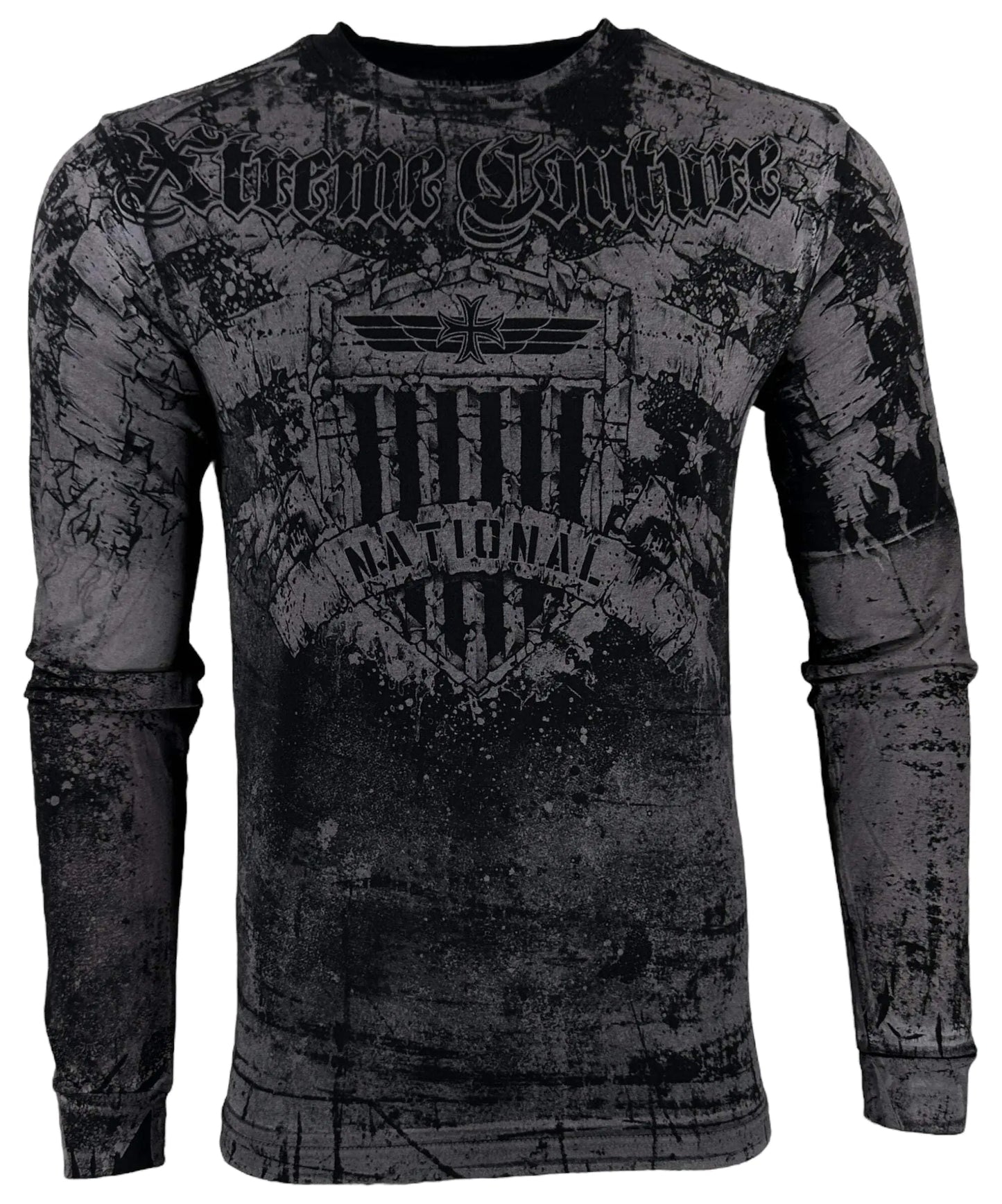 Xtreme Couture by Affliction Mens Long Sleeve T-Shirt Lethal Moves 3XL Black