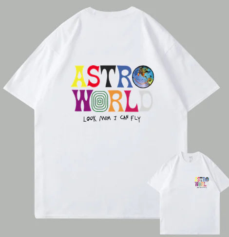 Travis Scott Men's Black Cotton T-Shirt (Summer Style)