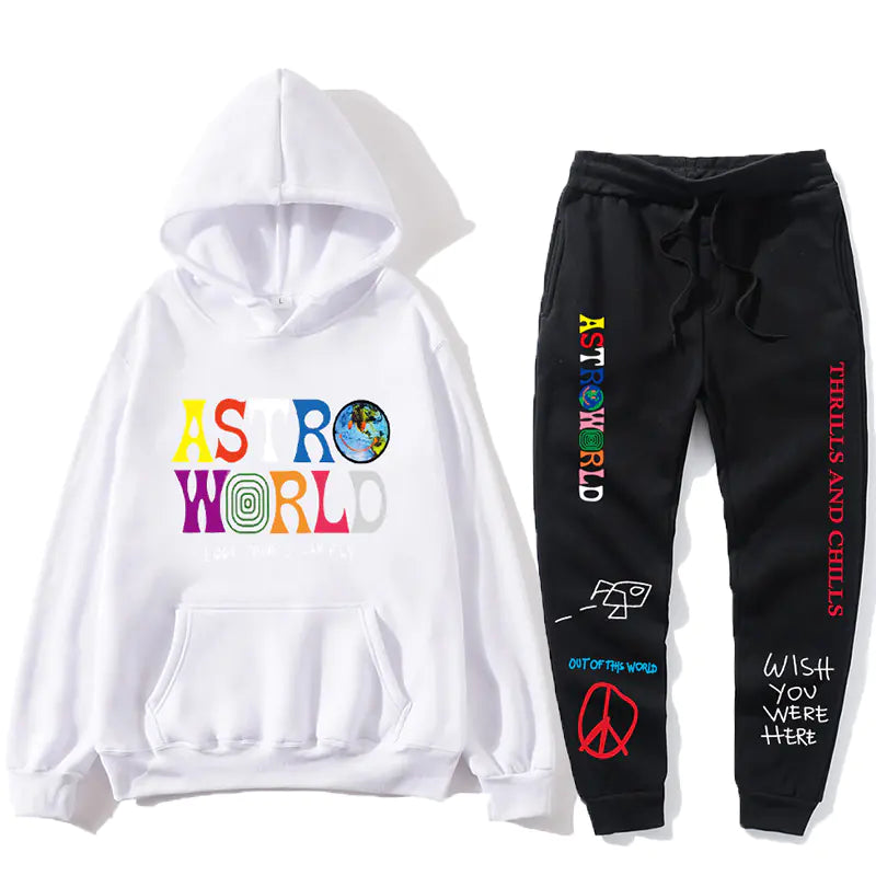 Travis Scott ASTROWORLD Unisex Hoodie Set