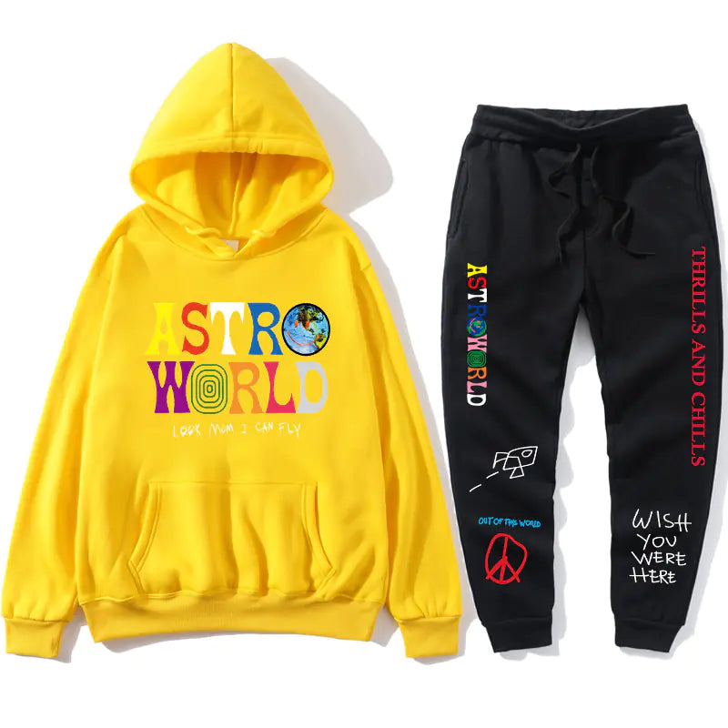 Travis Scott ASTROWORLD Unisex Hoodie Set