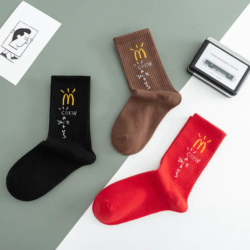 Travis Scott x AJ1 Low Cut Trendy Socks (M, 3 Colors)