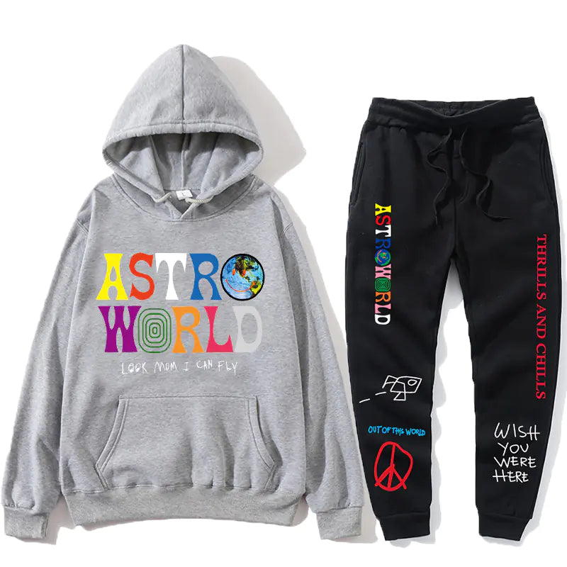 Travis Scott ASTROWORLD Unisex Hoodie Set