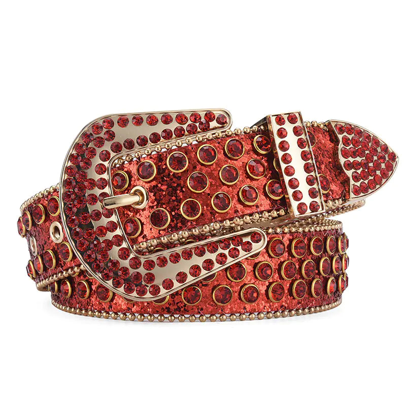 Y2K Punk Rock Style Studded Leather Belt for Men