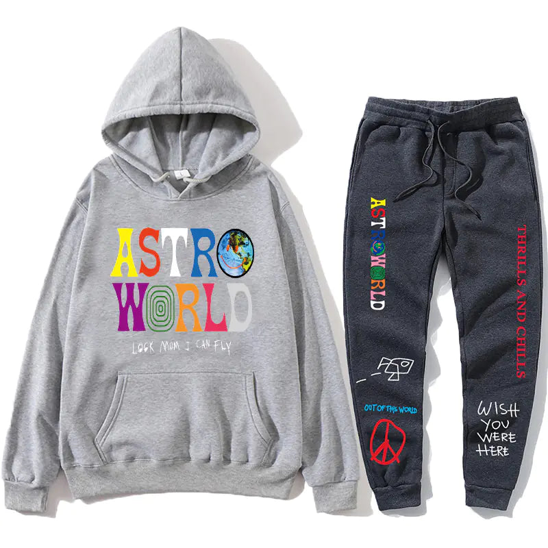 Travis Scott ASTROWORLD Unisex Hoodie Set