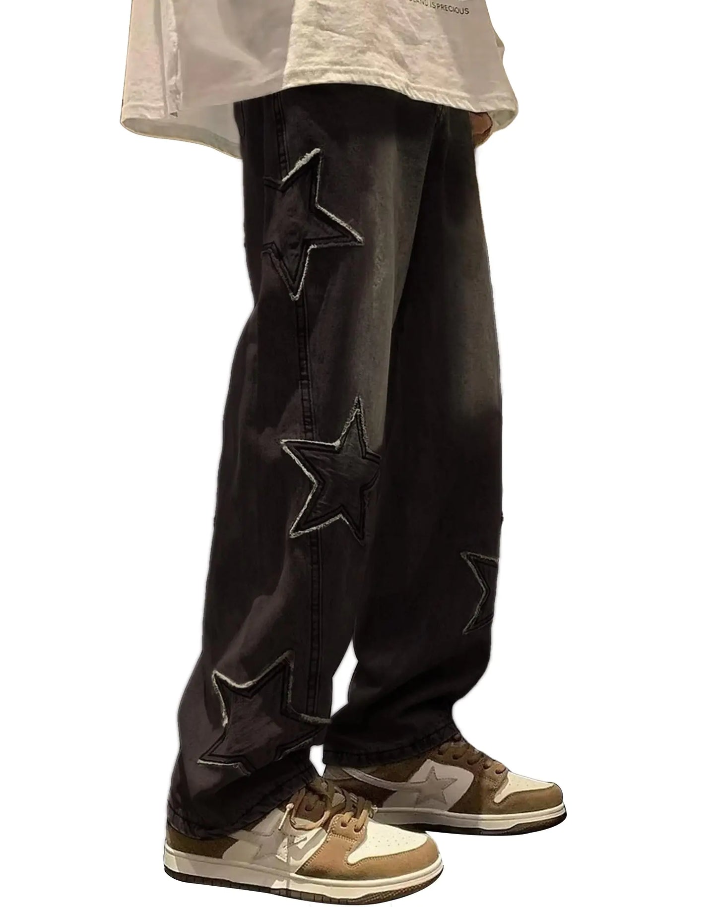 Kisswow Star Jeans Y2k Cargo Pants Women High Waist Cyber Y2k Jeans for Women Star Pants Aesthetic Pants Cute Jeans for Teens Trendy Clothes for Teen Girls