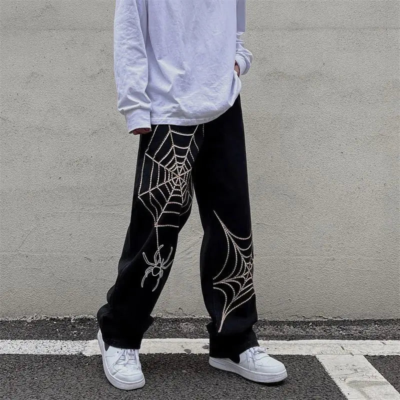 Streetwear: Y2K Anime Baggy Techwear Sweatpants for Men