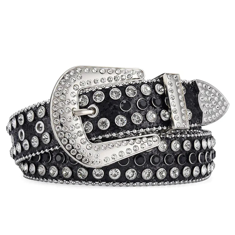 Y2K Punk Rock Style Studded Leather Belt for Men