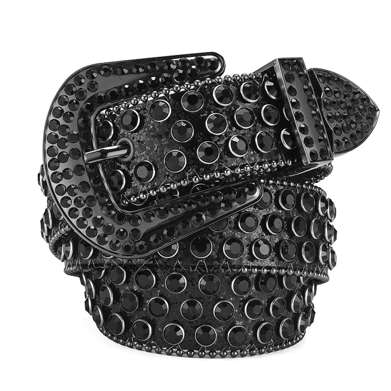 Y2K Punk Rock Style Studded Leather Belt for Men