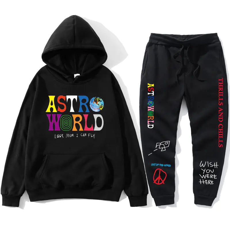 Travis Scott ASTROWORLD Unisex Hoodie Set