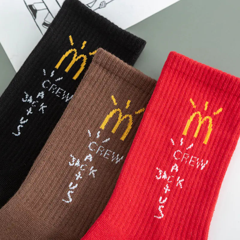 Travis Scott x AJ1 Low Cut Trendy Socks (M, 3 Colors)