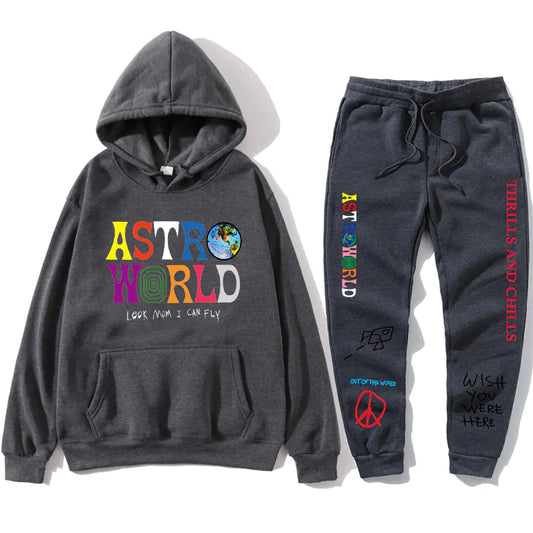 Travis Scott ASTROWORLD Unisex Hoodie Set