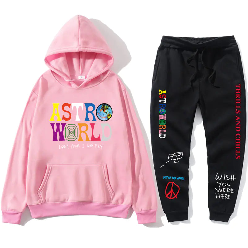 Travis Scott ASTROWORLD Unisex Hoodie Set