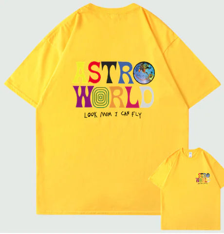 Travis Scott Men's Black Cotton T-Shirt (Summer Style)