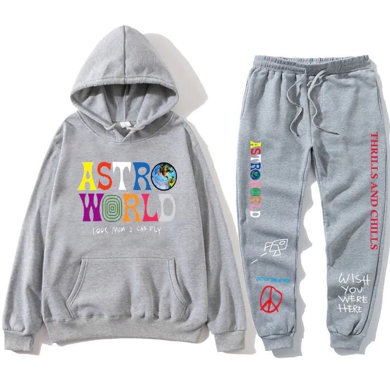 Travis Scott ASTROWORLD Unisex Hoodie Set