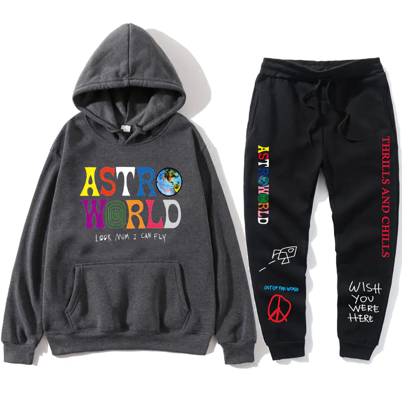Travis Scott ASTROWORLD Unisex Hoodie Set