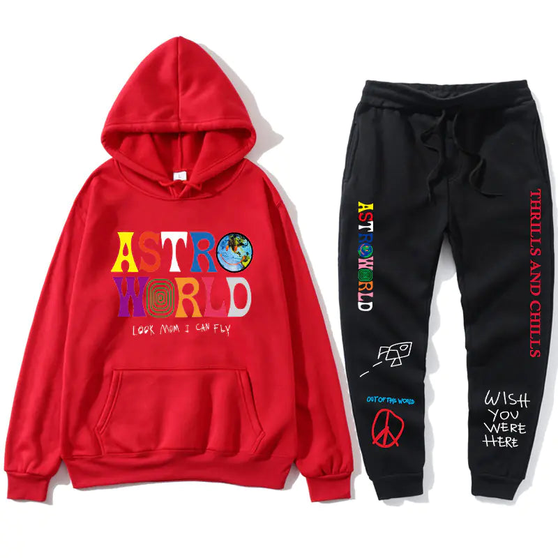 Travis Scott ASTROWORLD Unisex Hoodie Set