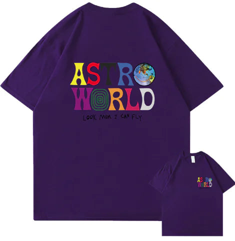 Travis Scott Men's Black Cotton T-Shirt (Summer Style)