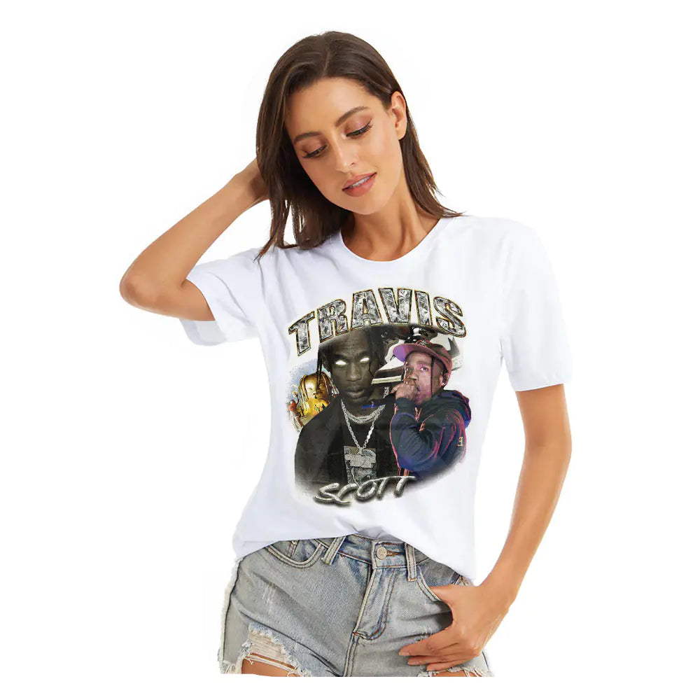 Travis Scott Women's Cotton Short Sleeve T-Shirt