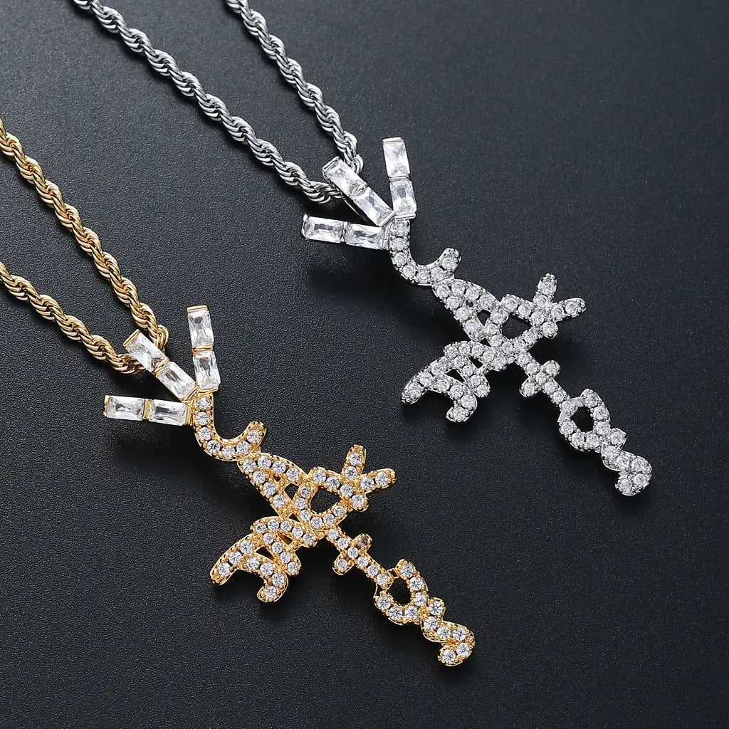 Travis Scott Cactus Jack Cross Pendant Hip Hop Jewelry