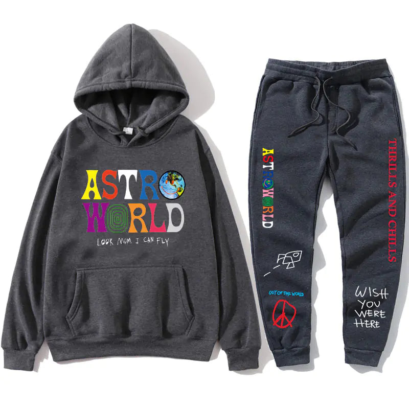 Travis Scott ASTROWORLD Unisex Hoodie Set